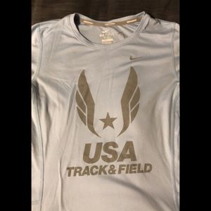 Nike track and field short sleeve